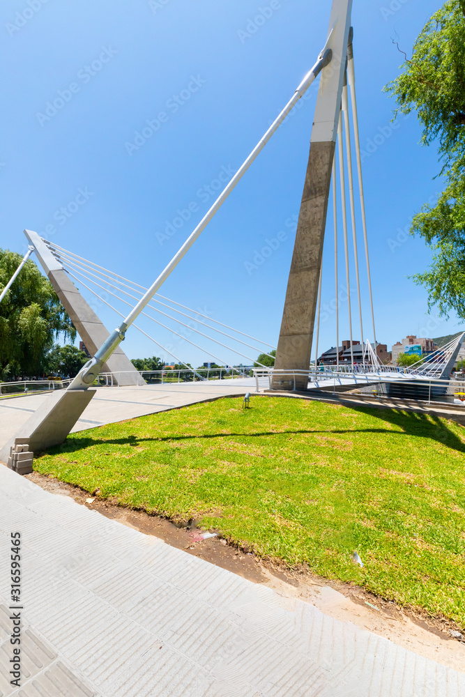 Argentina Villa Carlos Paz Central bridge in a sunny day