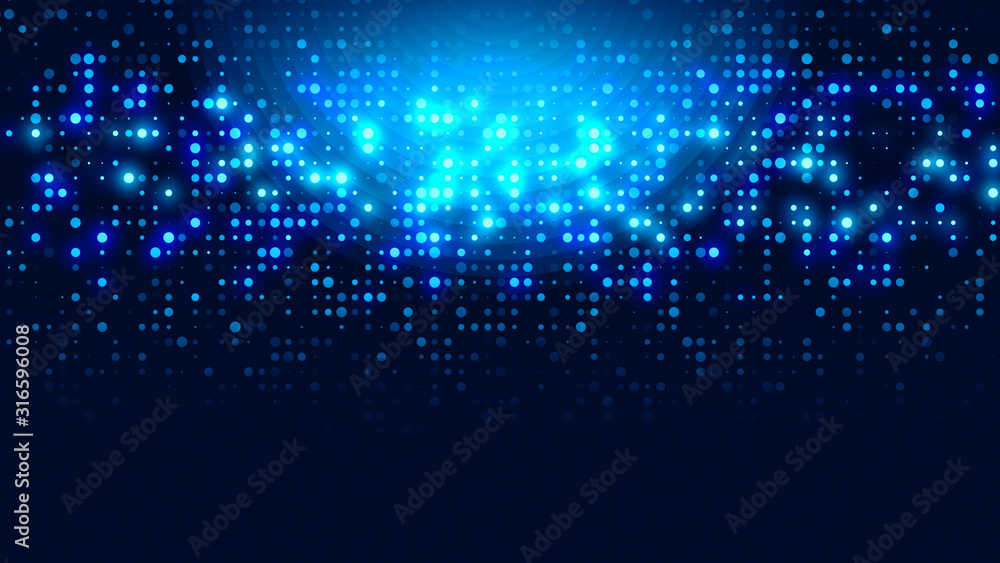 Dot blue pattern screen led light gradient texture background