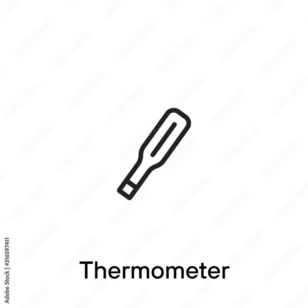 Thermometer medical line icon - Vector Thermometer medical line icon - Vector