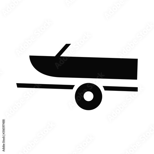 Motor Boat Marina Icon on white background