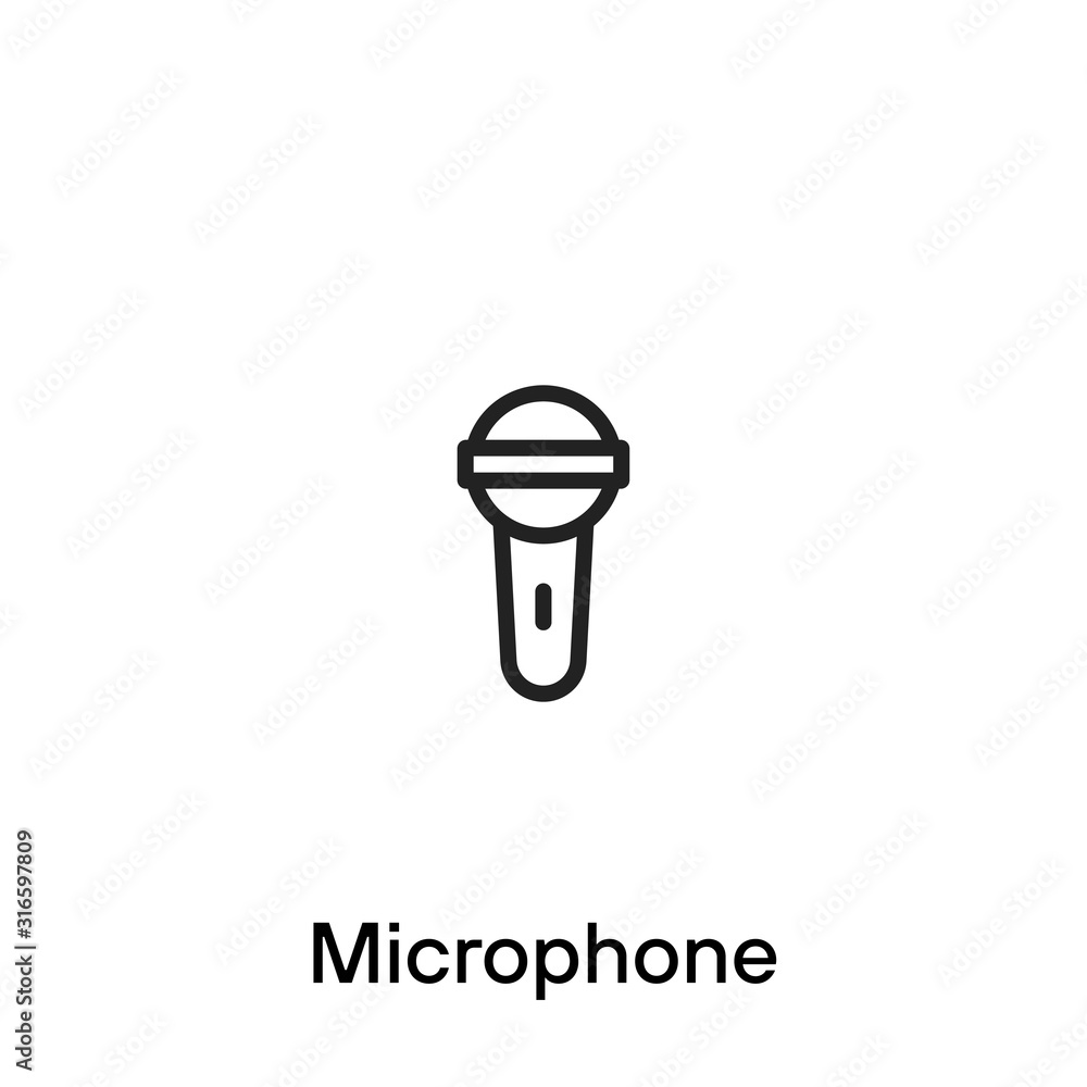 Microphone line icon - Vector