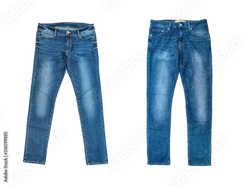 Blue Jeans Isolated on White