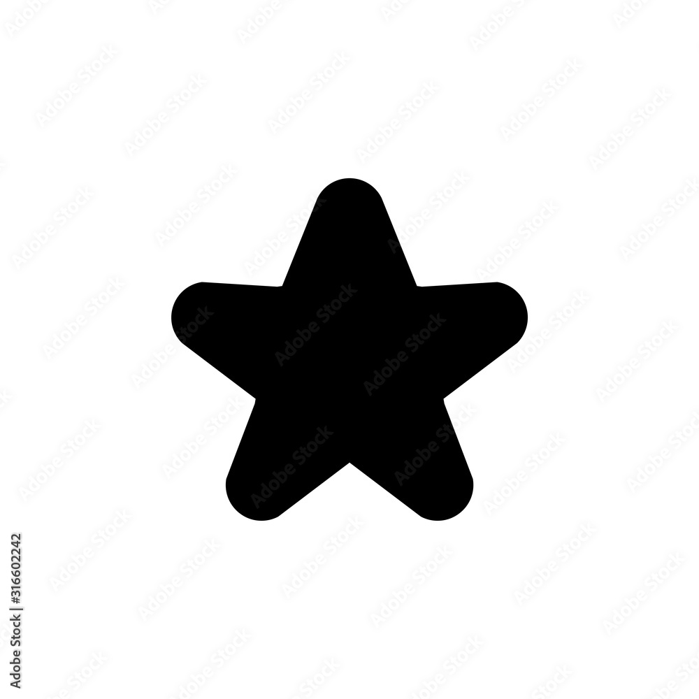 Star icon. Rating symbol. Logo design element