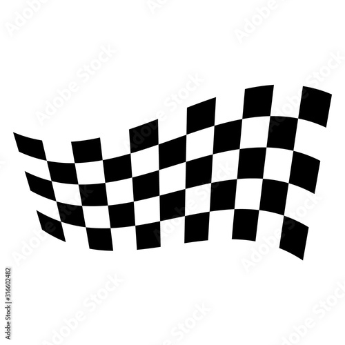 Racing flag. Race flag vector icon. Finishing flag. Vector design illustration