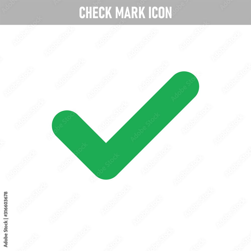 Green tick, check mark icon, approval and ok checkmark sign. Green tick, check mark icon, approval and ok checkmark sign.