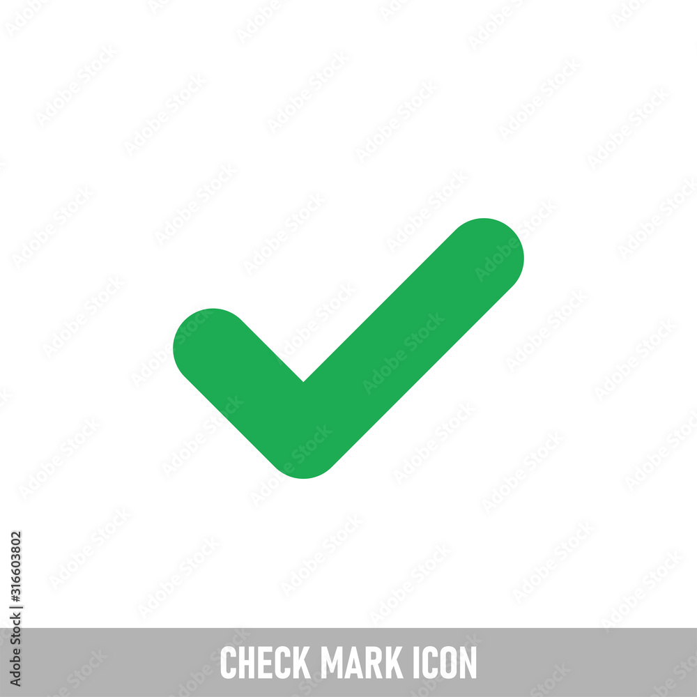 Green tick, check mark icon, approval and ok checkmark sign. Green tick, check mark icon, approval and ok checkmark sign.