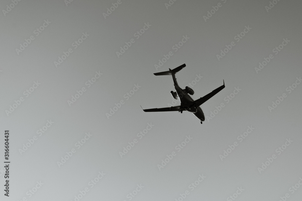 Fototapeta premium Close view to business private jet