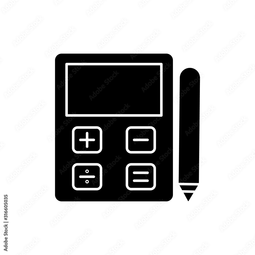 Calculator, pen icon. Simple education icons for ui and ux, website or mobile application