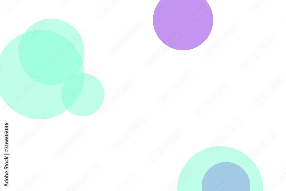 Abstract violet green circles illustration background