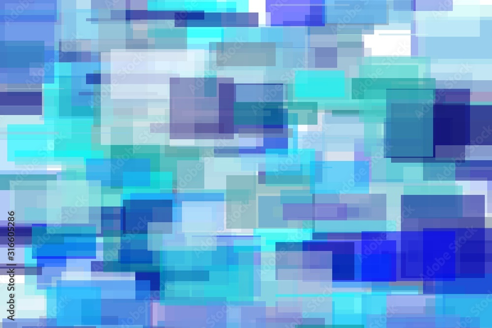 Abstract blue squares illustration background