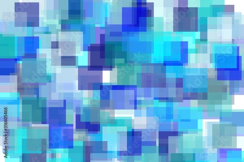 Abstract blue squares illustration background