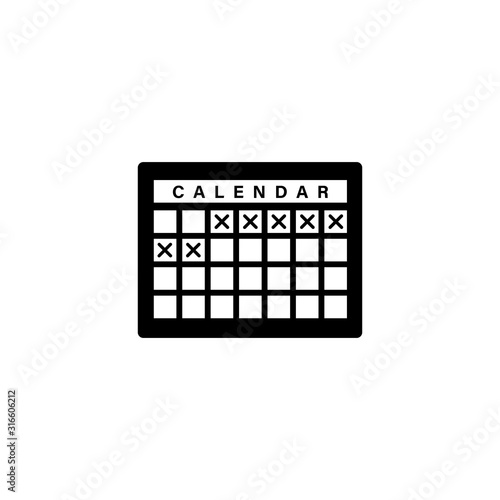 Calendar menstrual bleeding icon. Simple gynaecology icons for ui and ux, website or mobile application