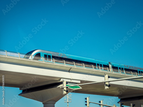 Canvas Print Metro Train in Dubai