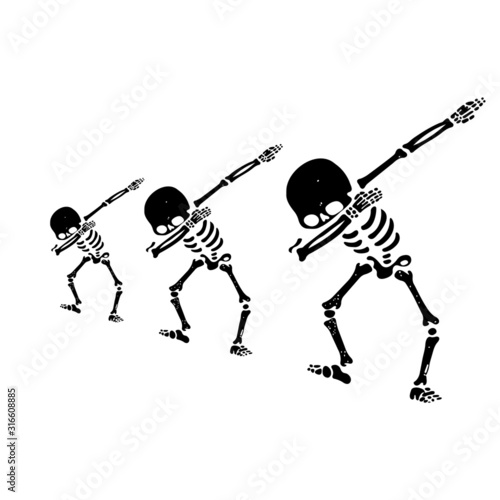 Skeleton group Doing dab - VECTOR