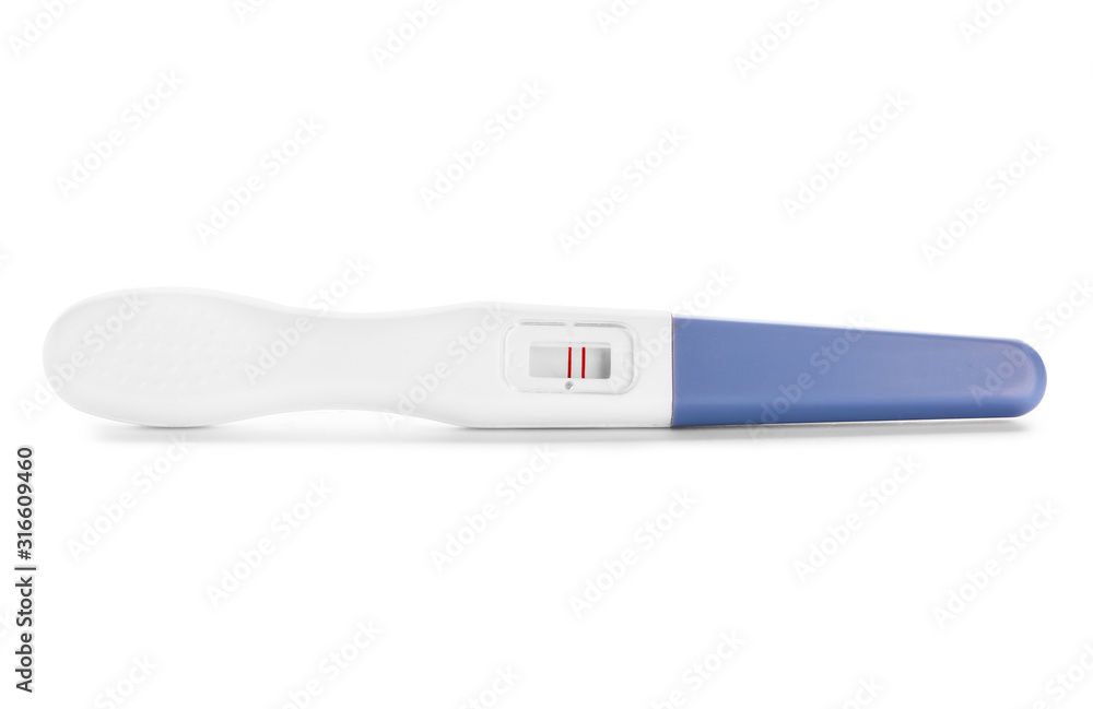 Pregnancy test on white background Pregnancy test on white background