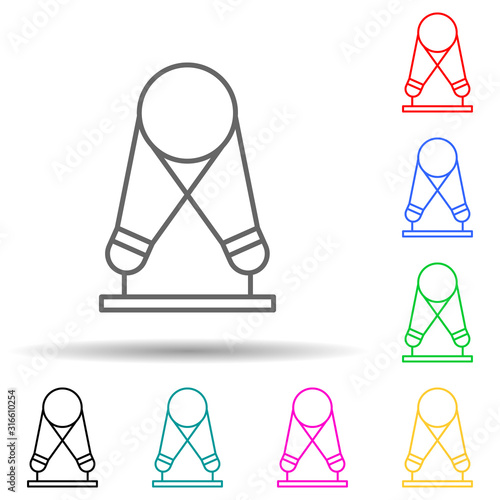 spotlights multi color style icon. Simple thin line, outline vector of spotlight stage icons for ui and ux, website or mobile application