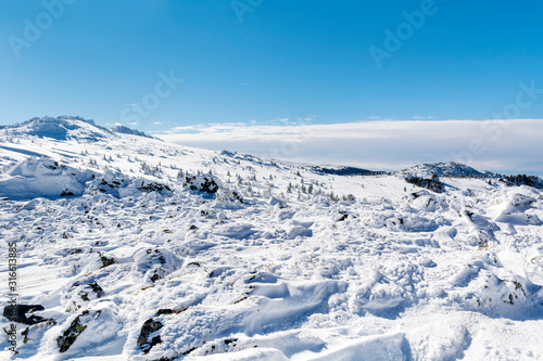 Beautiful Winter Mountain Landscape in a Sunny Day © boryanam