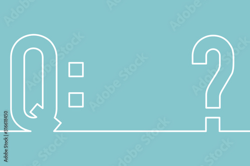 question mark concept background mock up vector