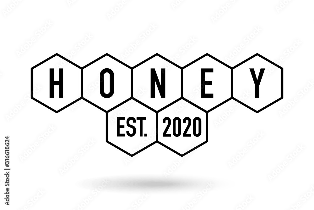 honey company logo isolated white background vector honey company logo isolated white background vector