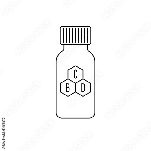 cbd oil concept isolated white background vector