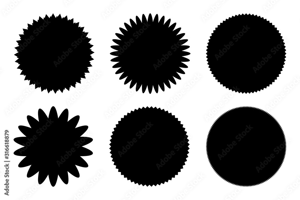 Fototapeta premium star burst isolated set white background vector
