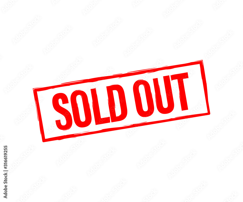Fototapeta premium Sold out stamp on white background. Vector stock illustration.