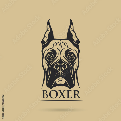 Boxer dog - isolated vector illustration