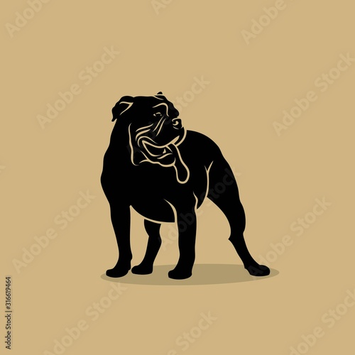 Olde English Bulldogge - vector illustration