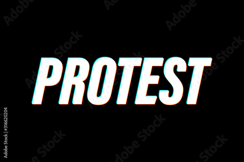 protest fight resist concept black background vector