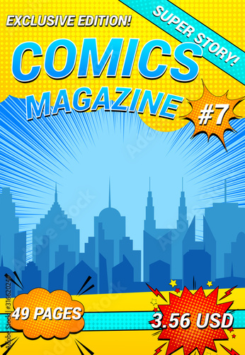 Colorful comics magazine