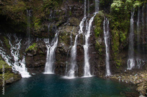Grandes bassins waterfall Réunion island / pristine waterfalls on tropical island