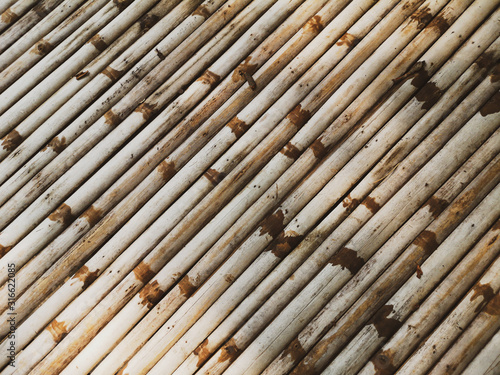 Wooden wallpaper background and texture copy space.Bamboo wooden abstract background.