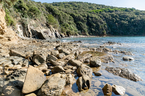 Morning crystal water in Tyrrhenian sea landscape photo