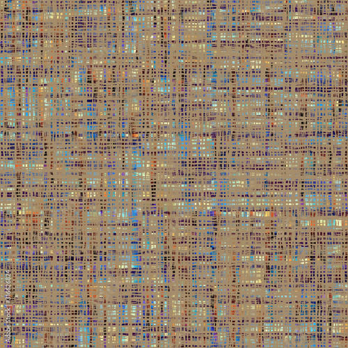 Abstract grunge canvas texture. Seamless pattern. Vector image.
