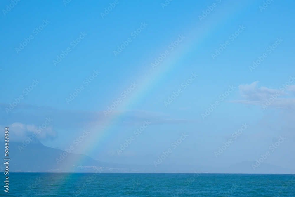 Ocean with rainbow. Dominican Republic. Ocean with rainbow. Dominican Republic.