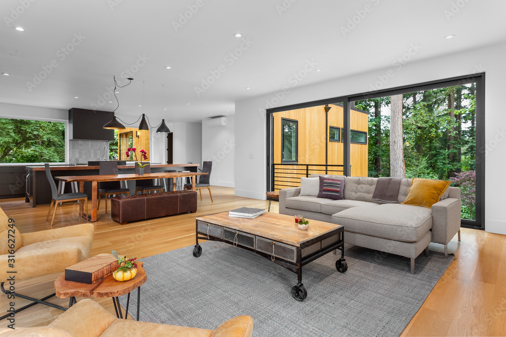 Elegant Kitchen Living Room Open Floor Plan Pictures