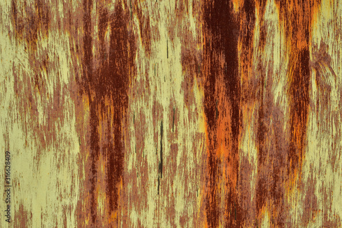 texture of old rusty metal wall closeup