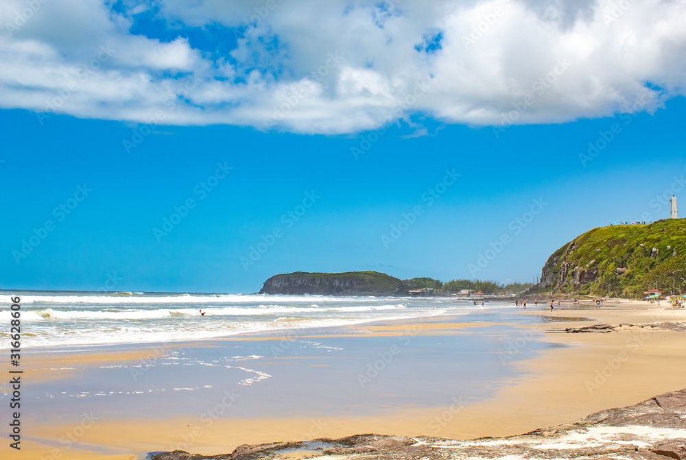  Torres city beach, in the state of Rio Grande do Sul, Brazil