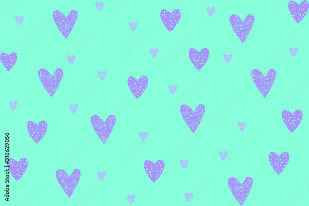 Trendy Color Seamless Heart Pattern Trendy Color Seamless Heart Pattern