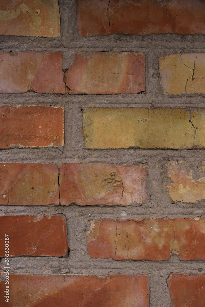 Old orange brick wall pattern. Brick background. Good wallpaper. Stock photo of old wall. Old orange brick wall pattern. Brick background. Good wallpaper. Stock photo of old wall.