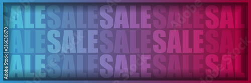 Sale bright background. Vector horizontal banner.