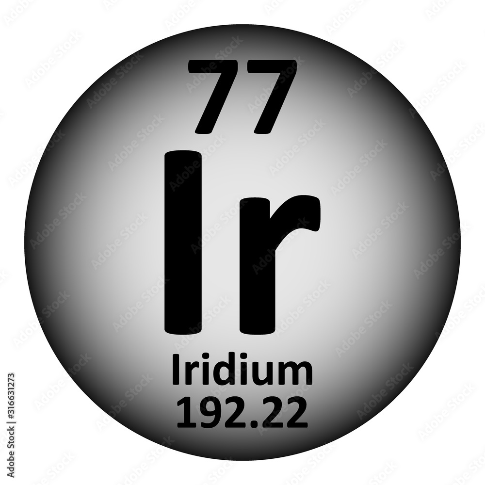 Periodic table element iridium icon. Periodic table element iridium icon.