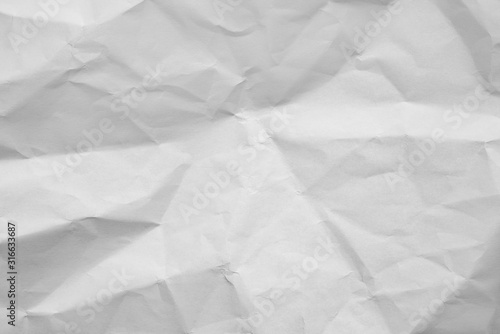 White Crumpled Paper, Space for Writing or Drawing, Background for Original Graphics