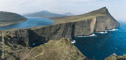 Fototapeta Naklejka Na Ścianę i Meble -  Faroe islands summer mountains