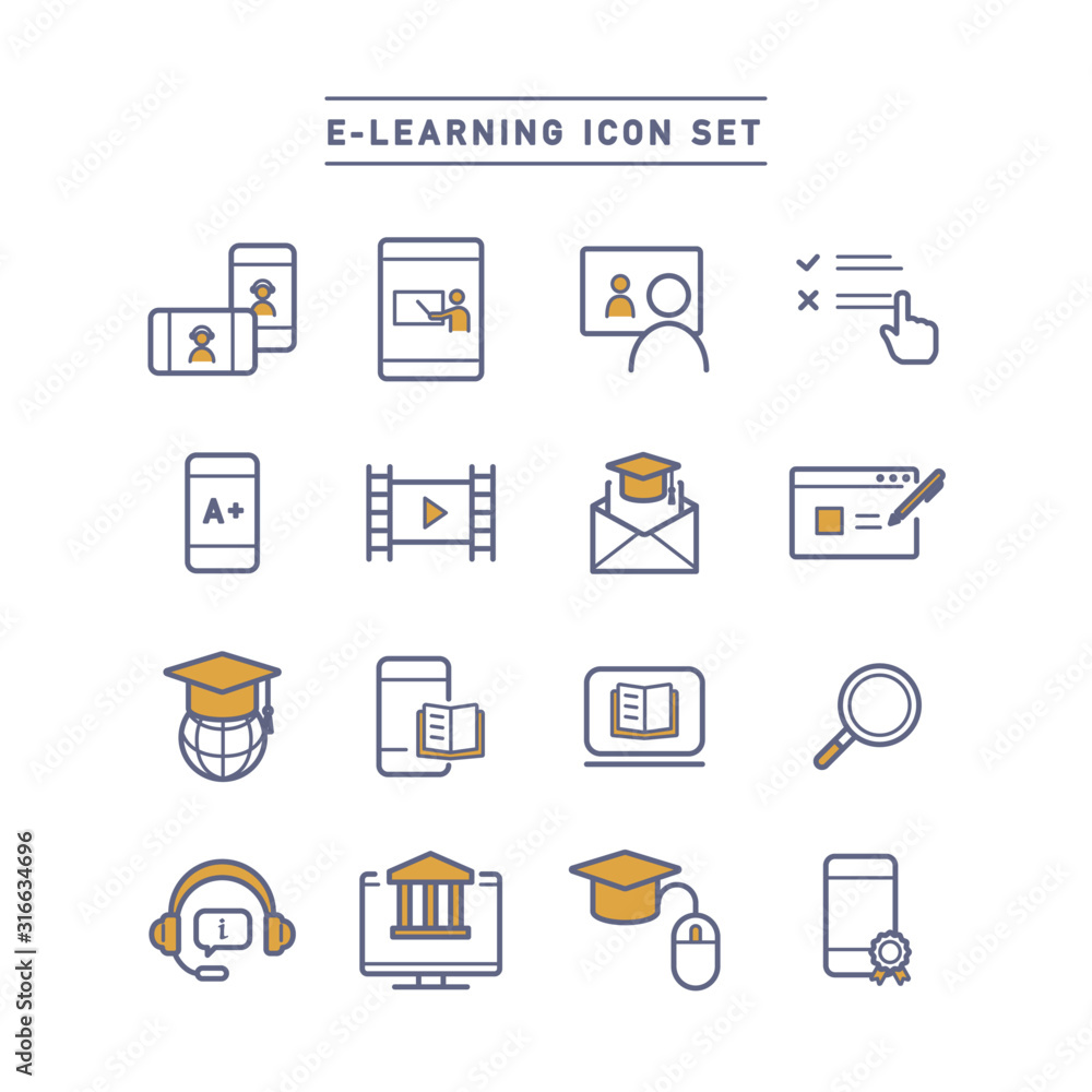 E-LEARNING ICON SET E-LEARNING ICON SET