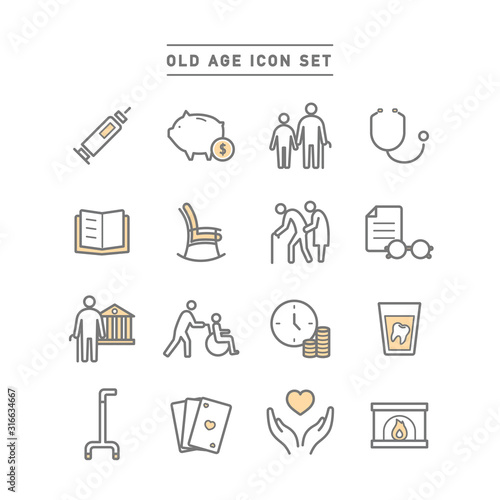 OLD AGE ICON SET