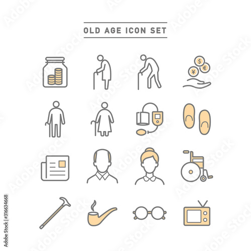 OLD AGE ICON SET