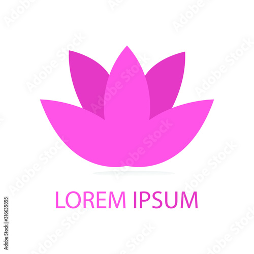 Fototapeta Naklejka Na Ścianę i Meble -  modern lotus flower logo design template. lotus symbol icon