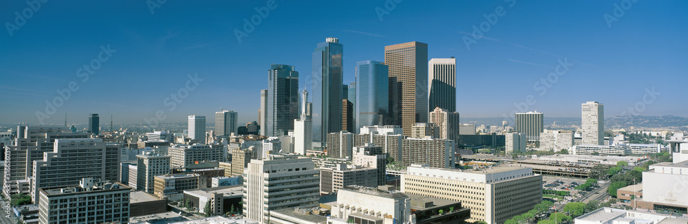 Fototapeta premium This is a view of the Los Angeles skyline in morning light.
