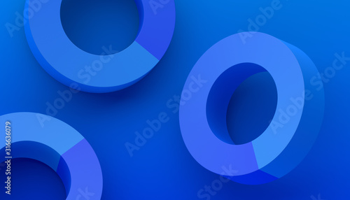 Abstract 3d render, modern geometric background, graphic design